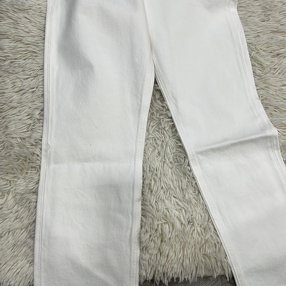 GRLFRND High Rise Straight Crop The Karolina White Button Fly Jeans Size 31 - Picture 6 of 11